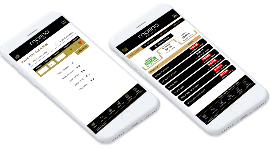 KC Bullion App Screenshots